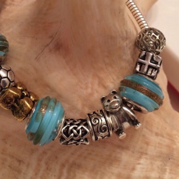 Sterling silver teddy bear troll bead - Picture 3 of 3